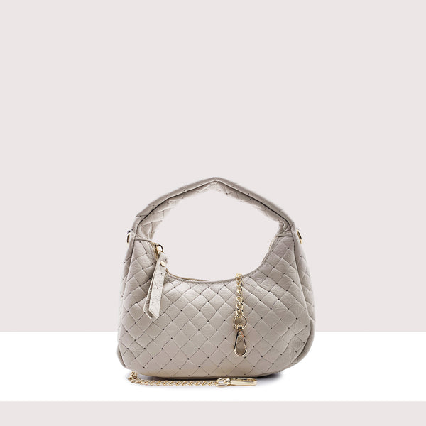 ABU DHABI - Borsa intrecciata in vera pelle lavorazione vintage