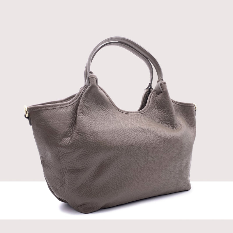 ASTANA - Shopping bag in vera pelle