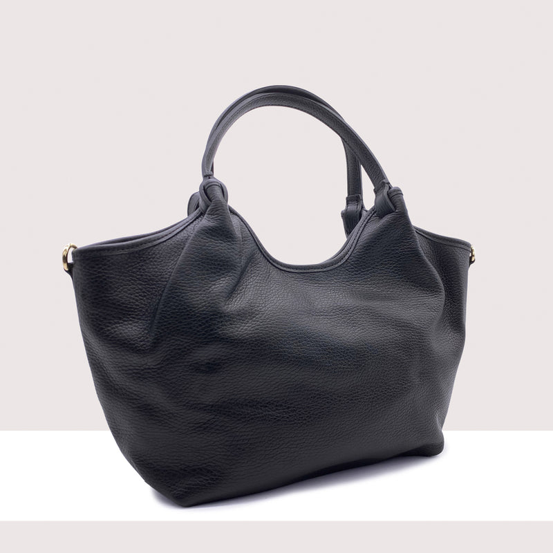 ASTANA - Shopping bag in vera pelle