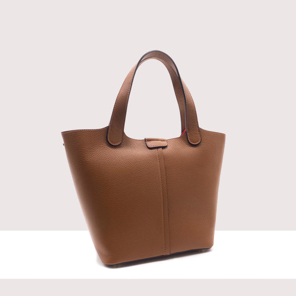 ATENE - Shopping bag in vera pelle