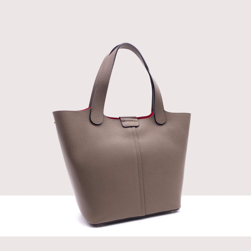 ATENE - Shopping bag in vera pelle