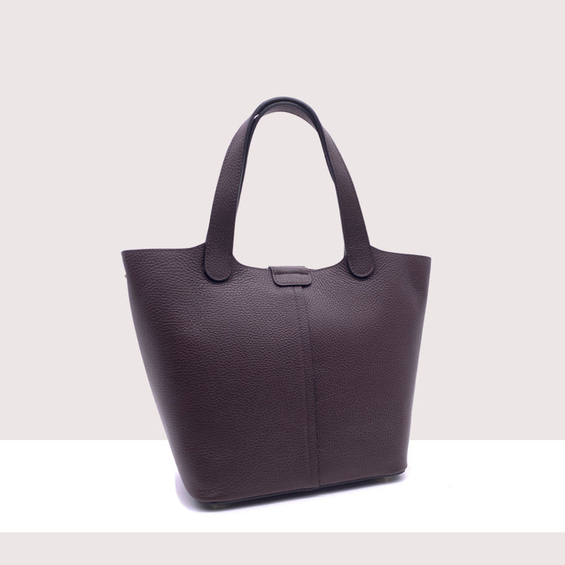 ATENE - Shopping bag in vera pelle