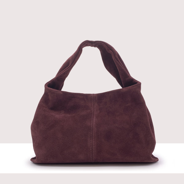 BELGRADO - Borsa a spalla in vero camoscio
