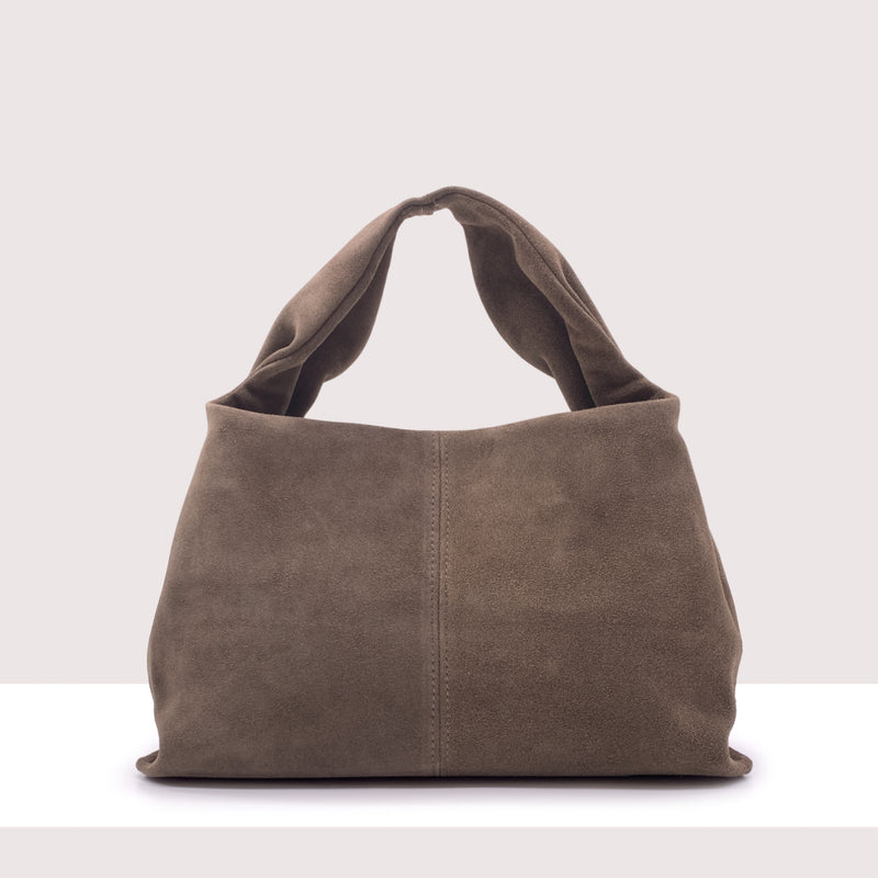 BELGRADO - Borsa a spalla in vero camoscio
