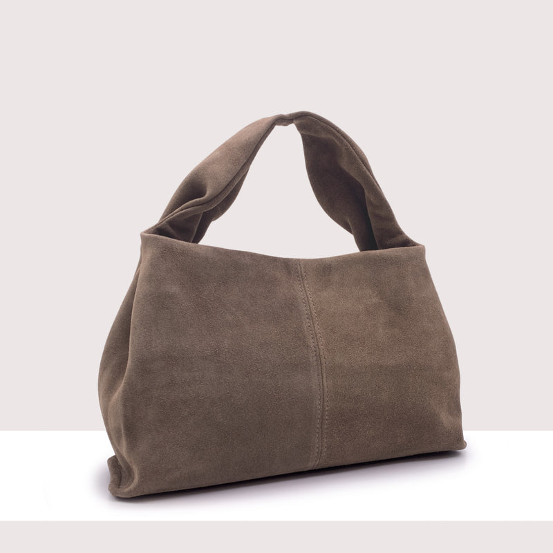 BELGRADO - Borsa a spalla in vero camoscio