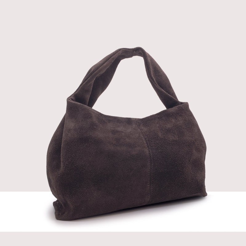 BELGRADO - Borsa a spalla in vero camoscio
