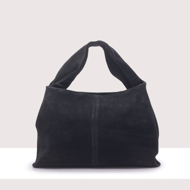 BELGRADO - Borsa a spalla in vero camoscio