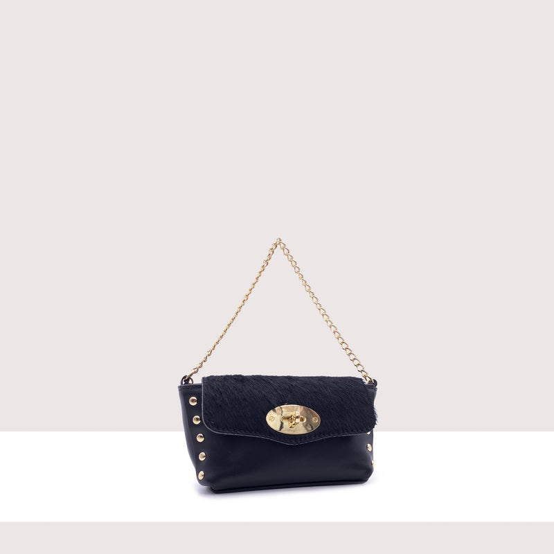 BILBAO - Mini bag in vera pelle e cavallino