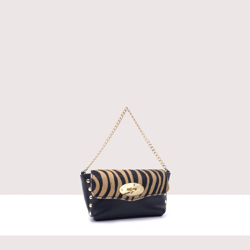 BILBAO - Mini bag in vera pelle e cavallino