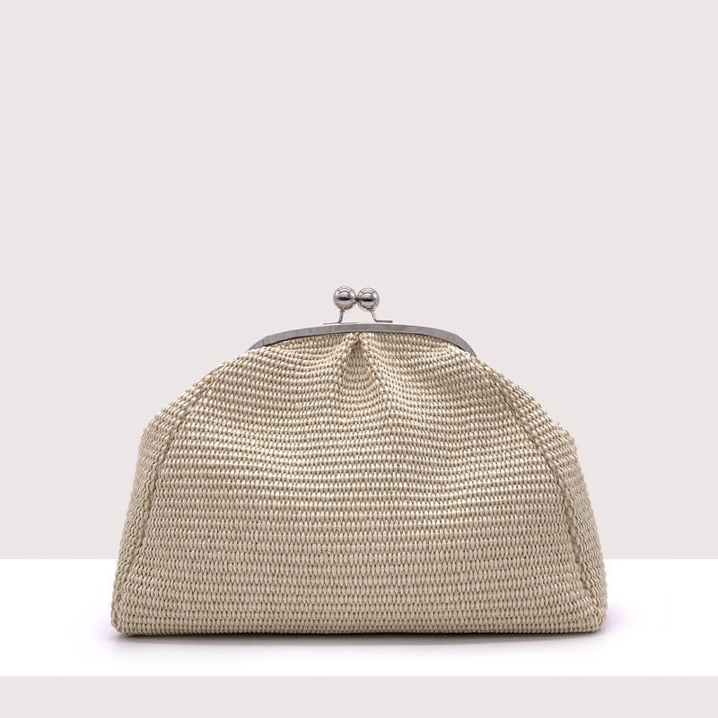 BRASILIA - Clutch in rafia intrecciata a mano