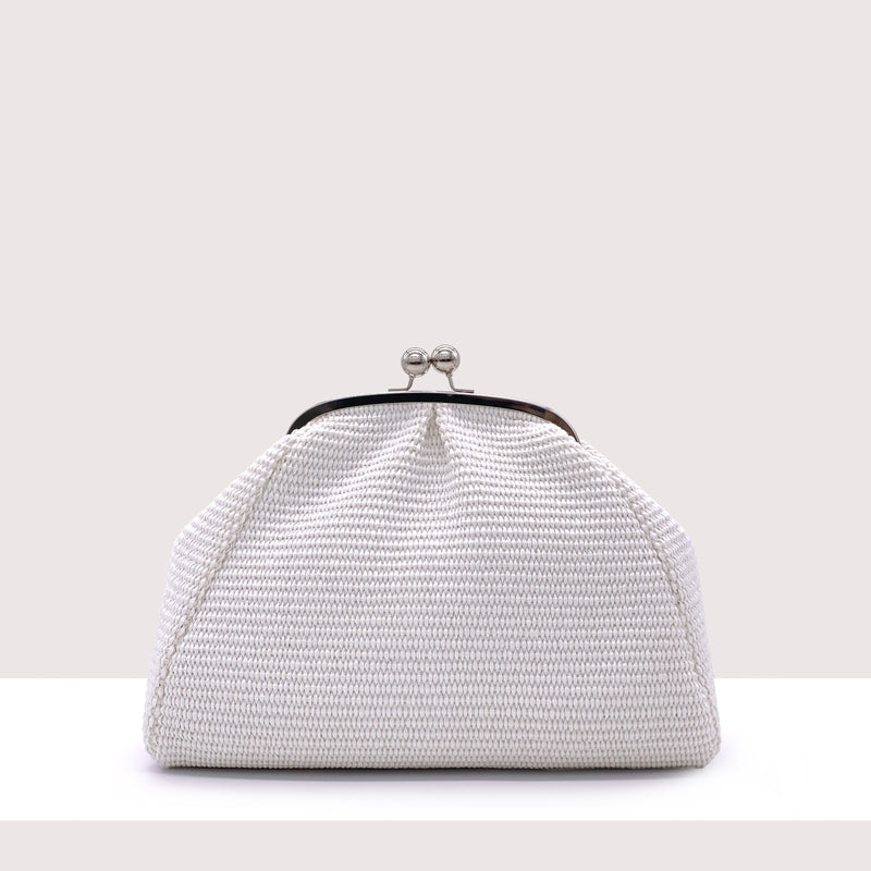 BRASILIA - Clutch in rafia intrecciata a mano