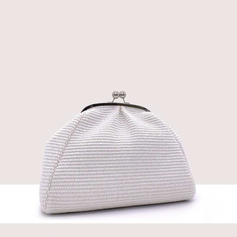 BRASILIA - Clutch in rafia intrecciata a mano