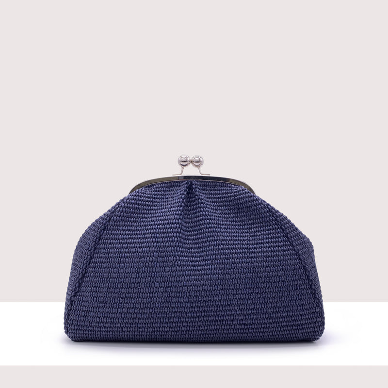 BRASILIA - Clutch in rafia intrecciata a mano