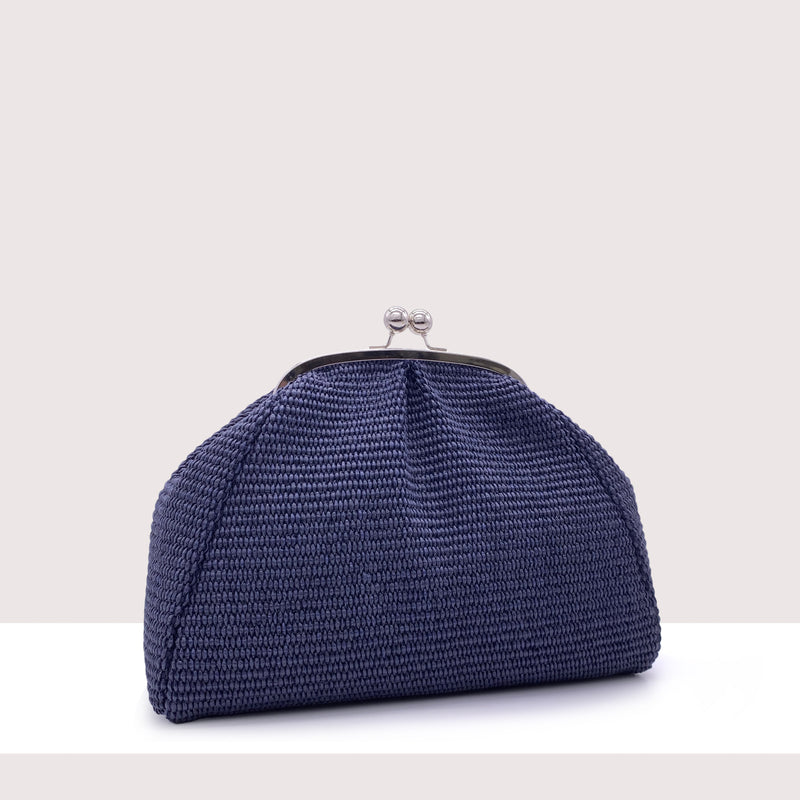 BRASILIA - Clutch in rafia intrecciata a mano