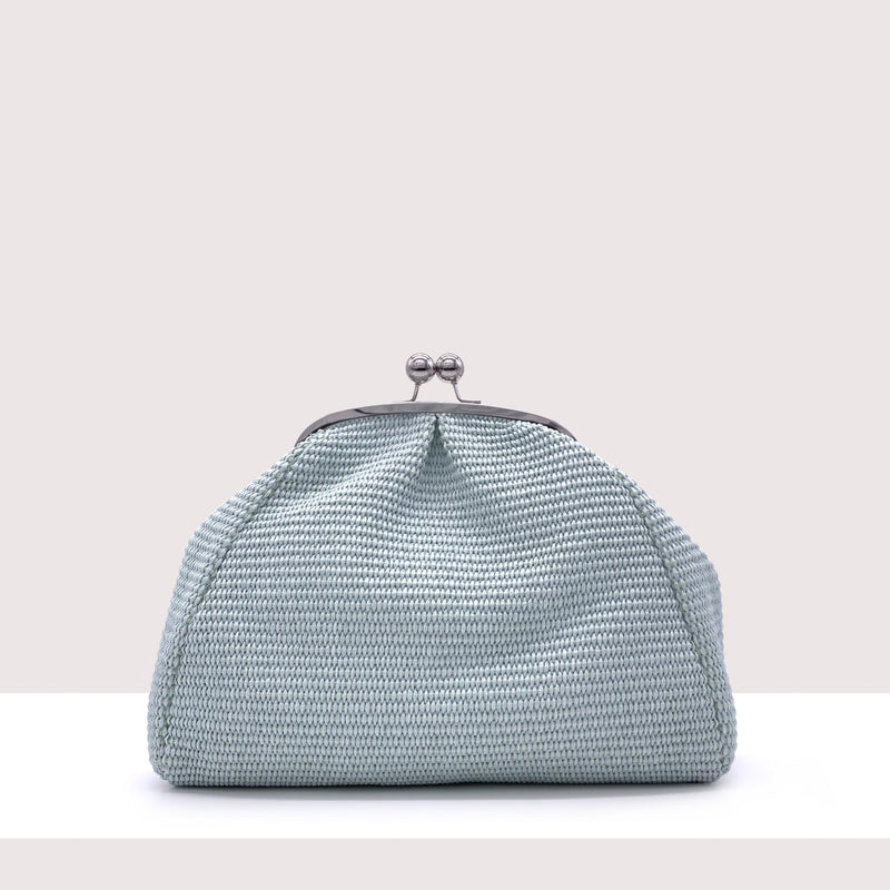 BRASILIA - Clutch in rafia intrecciata a mano