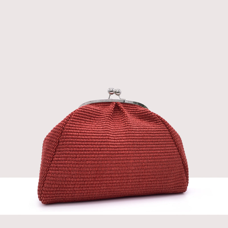 BRASILIA - Clutch in rafia intrecciata a mano