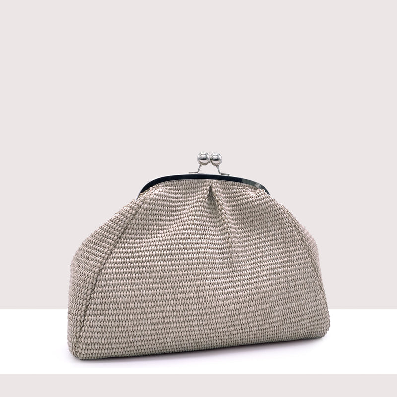 BRASILIA - Clutch in rafia intrecciata a mano