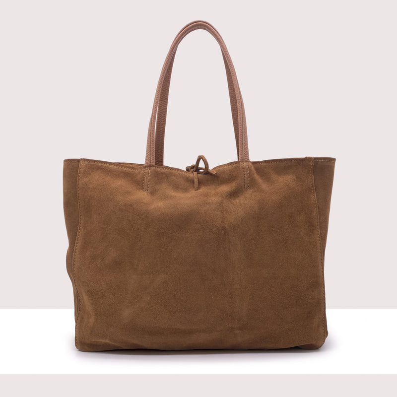 BRATISLAVA - Shopping bag in vero camoscio