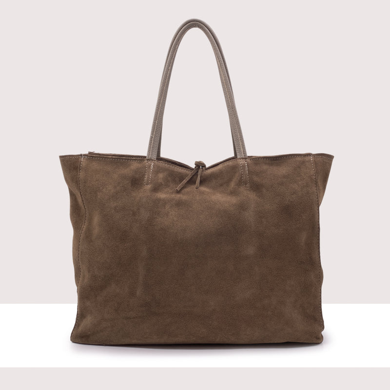 BRATISLAVA - Shopping bag in vero camoscio