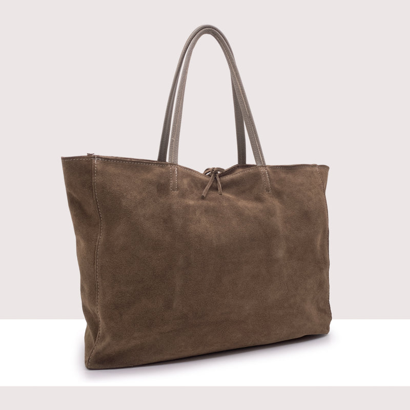 BRATISLAVA - Shopping bag in vero camoscio