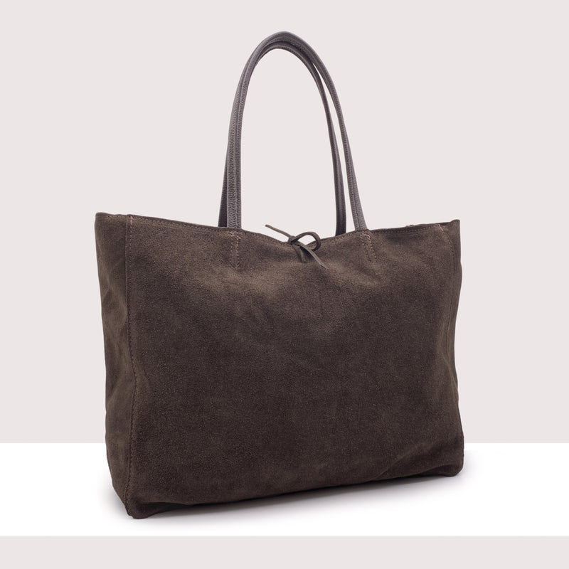 BRATISLAVA - Shopping bag in vero camoscio