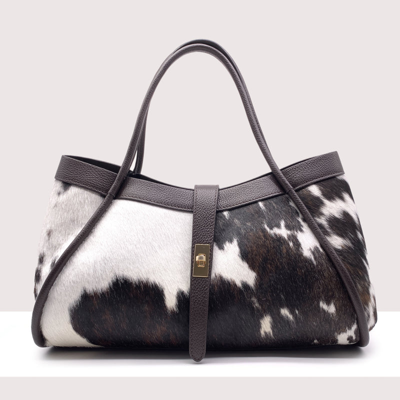 BRUGES - Shopping bag Maxi in cavallino e vera pelle