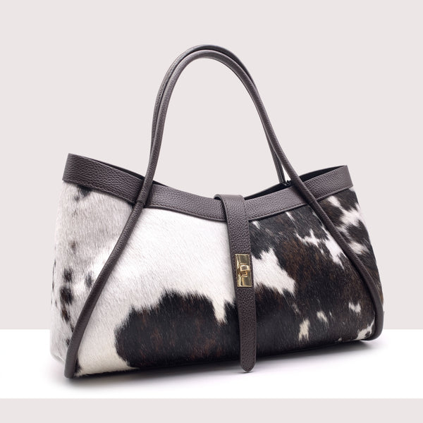 BRUGES - Shopping bag Maxi in cavallino e vera pelle