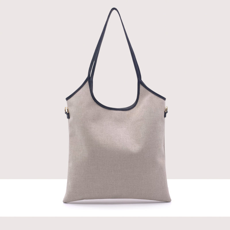 CARACAS - Shopping bag in ecopelle e tela