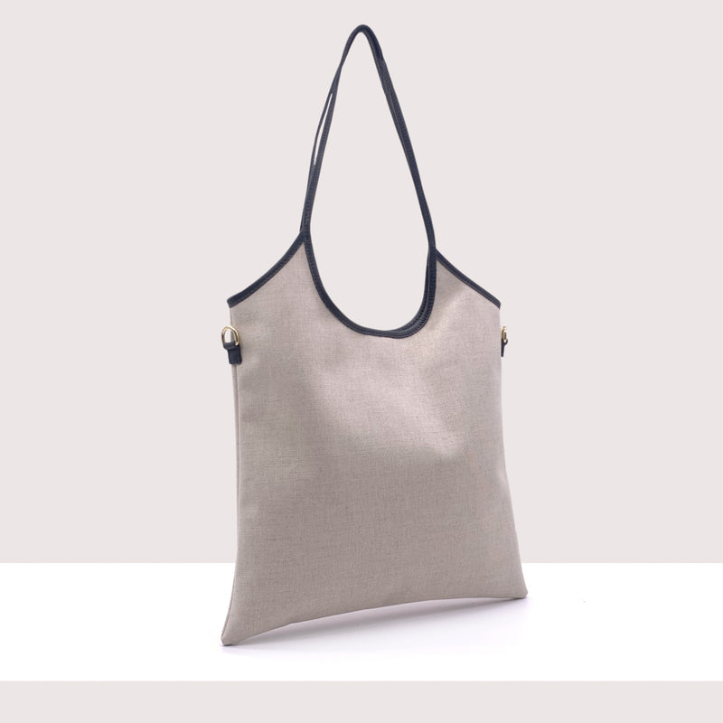 CARACAS - Shopping bag in ecopelle e tela