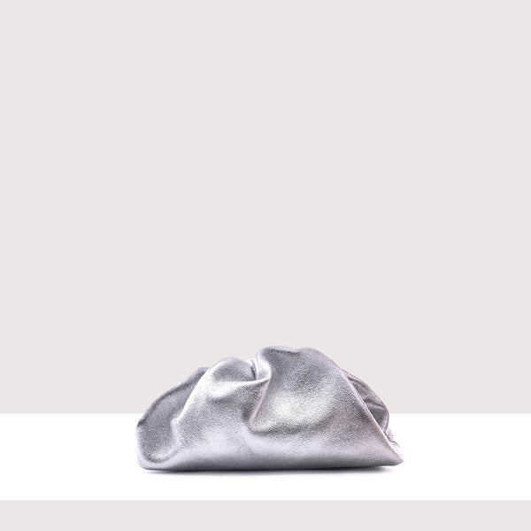 CORTINA- Clutch in vera pelle laminata