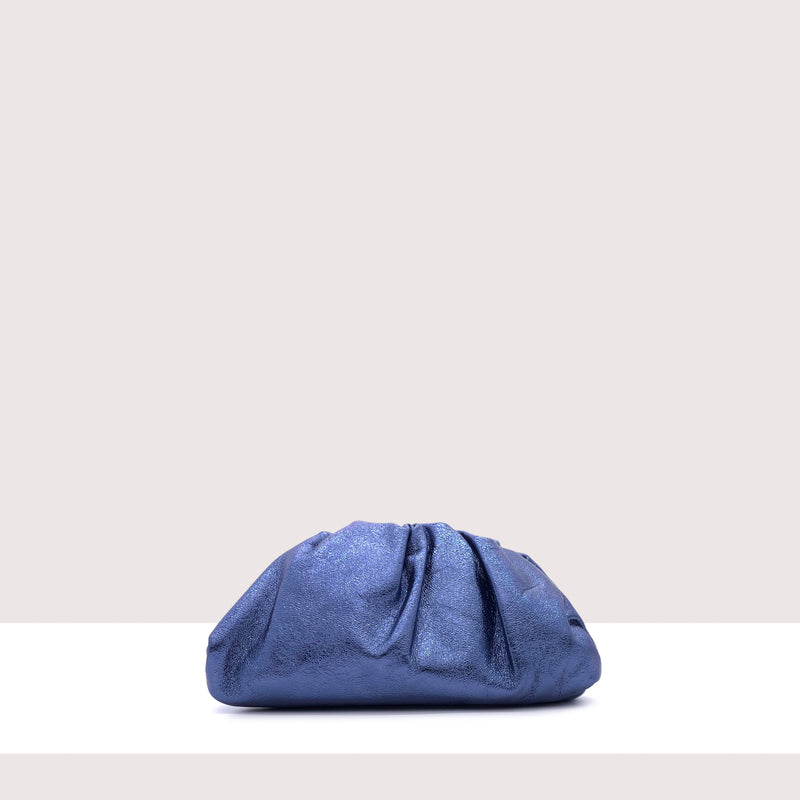 CORTINA- Clutch in vera pelle laminata