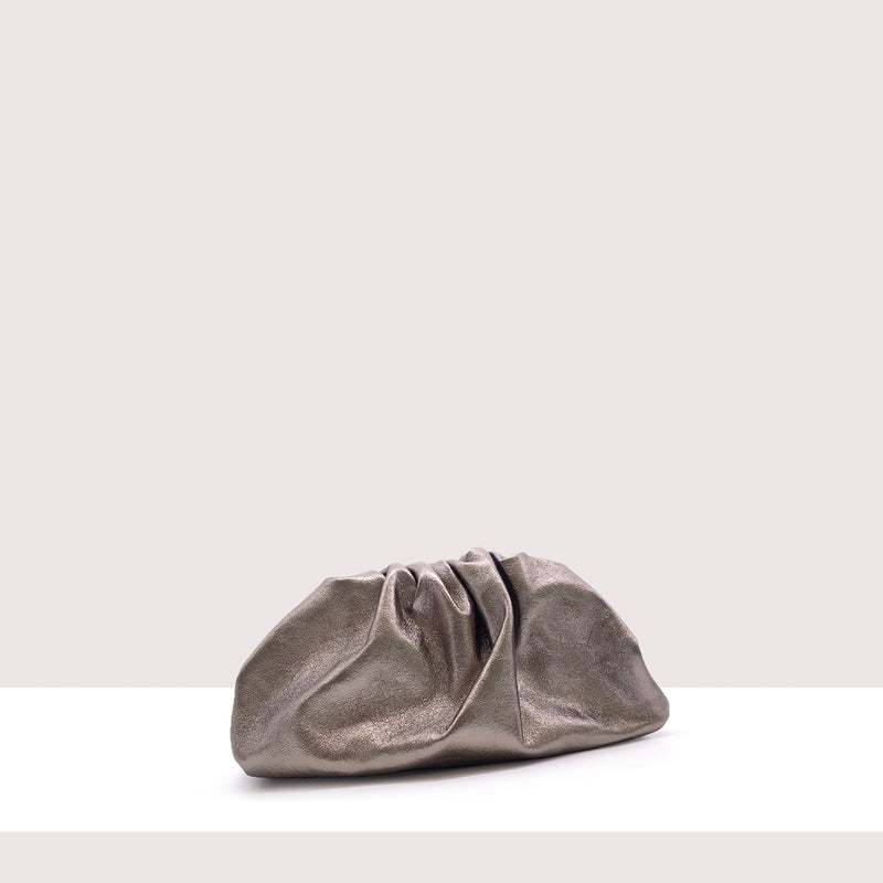 CORTINA- Clutch in vera pelle laminata
