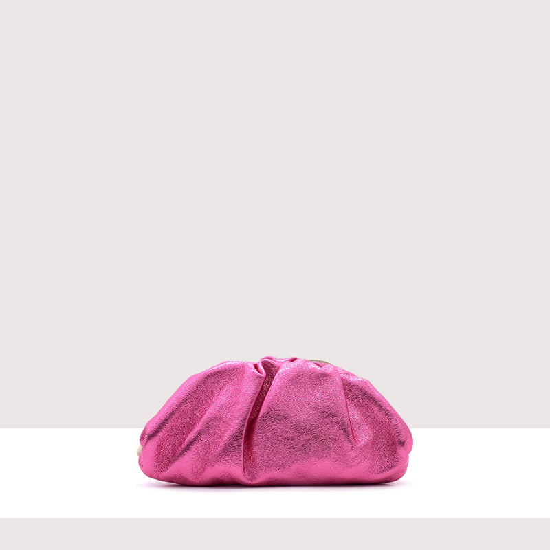 CORTINA- Clutch in vera pelle laminata