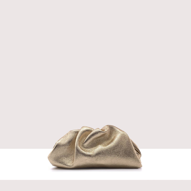 CORTINA- Clutch in vera pelle laminata
