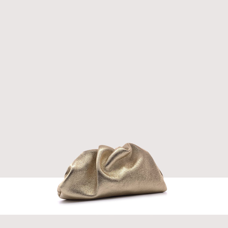 CORTINA- Clutch in vera pelle laminata