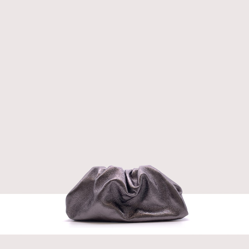 CORTINA- Clutch in vera pelle laminata