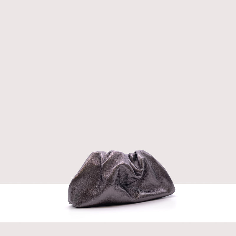 CORTINA- Clutch in vera pelle laminata