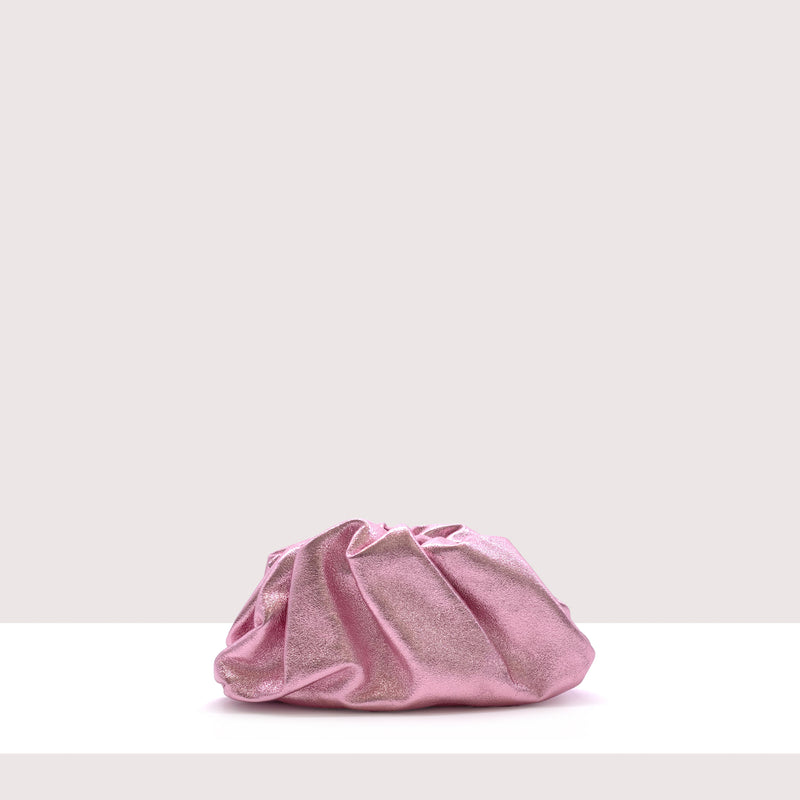 CORTINA- Clutch in vera pelle laminata