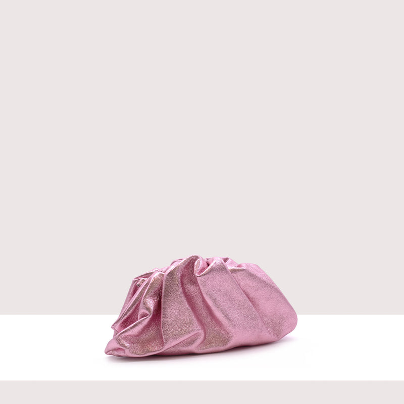 CORTINA- Clutch in vera pelle laminata