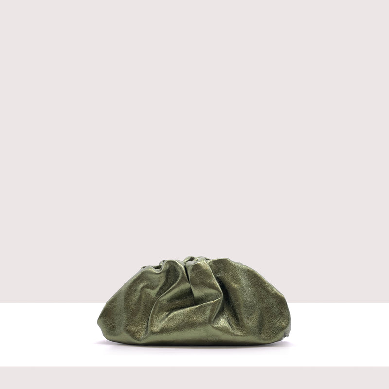 CORTINA- Clutch in vera pelle laminata