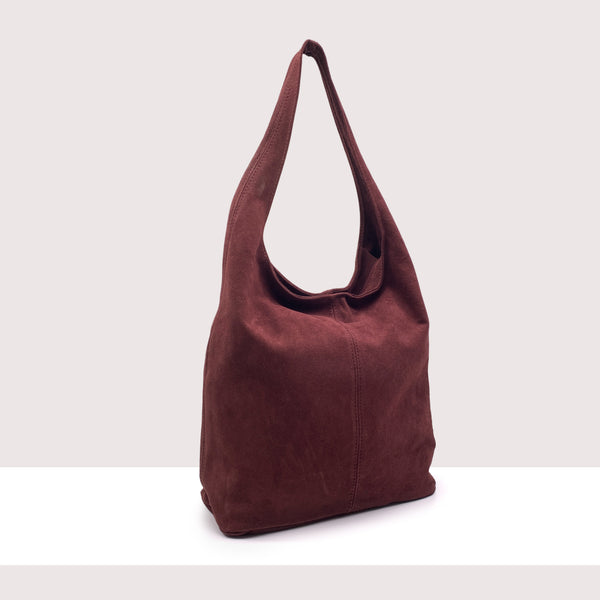 DENVER - Borsa a spalla in vero camoscio