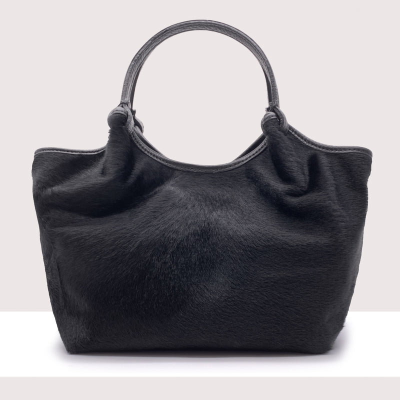 DHAKA MAXI - Shopping bag in vera pelle e cavallino