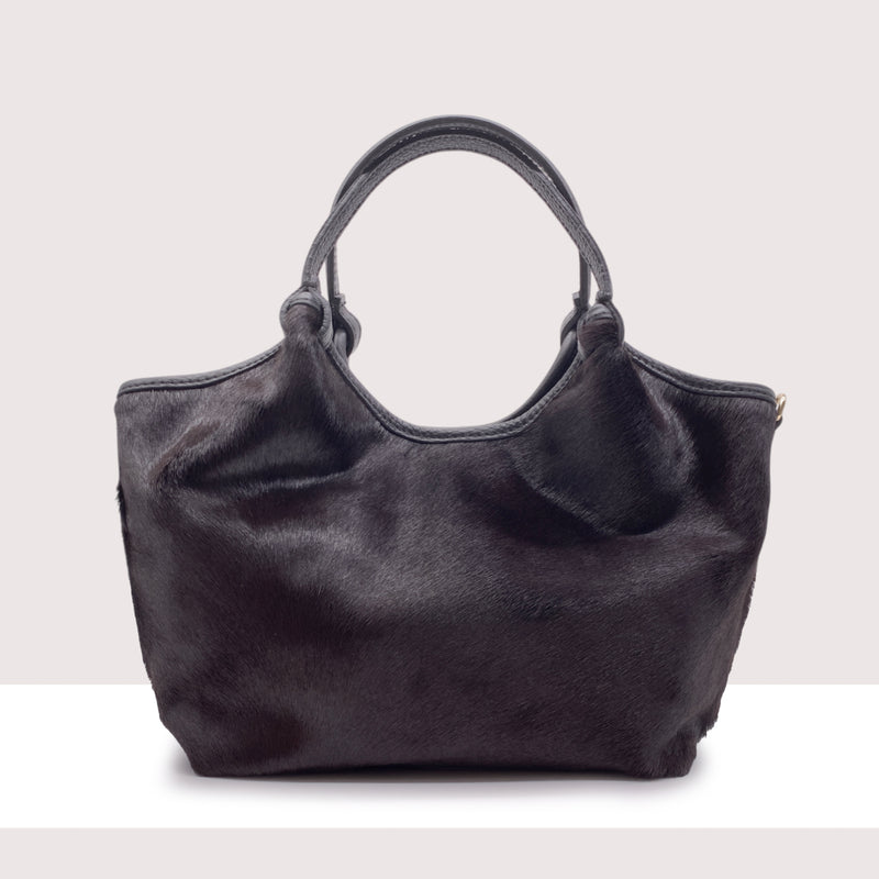 DHAKA - Shopping bag in vera pelle e cavallino