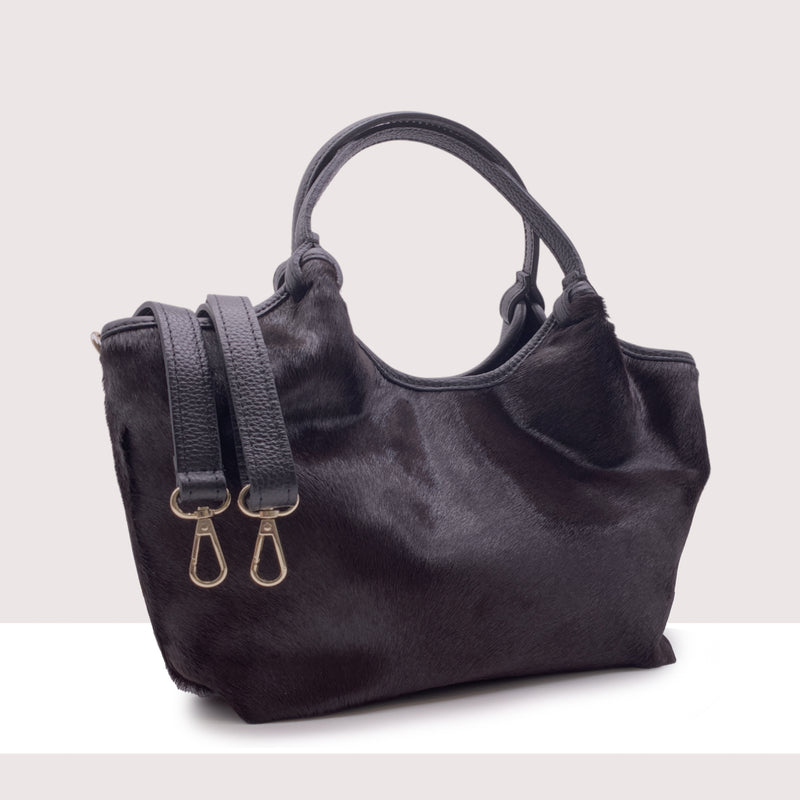 DHAKA - Shopping bag in vera pelle e cavallino