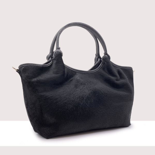 DHAKA - Shopping bag in vera pelle e cavallino