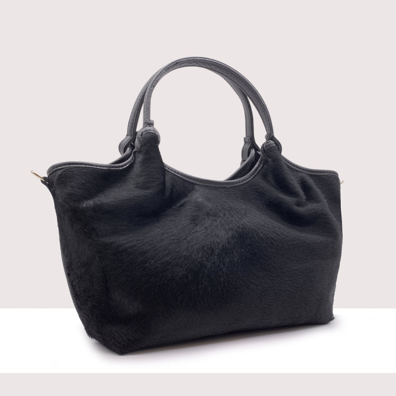 DHAKA - Shopping bag in vera pelle e cavallino