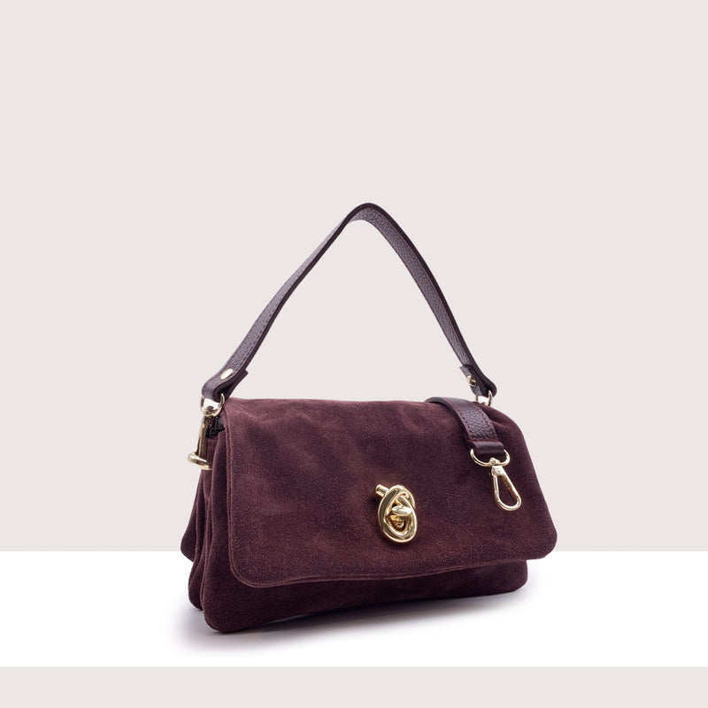 DILI - Mini bag in vero camoscio e pelle