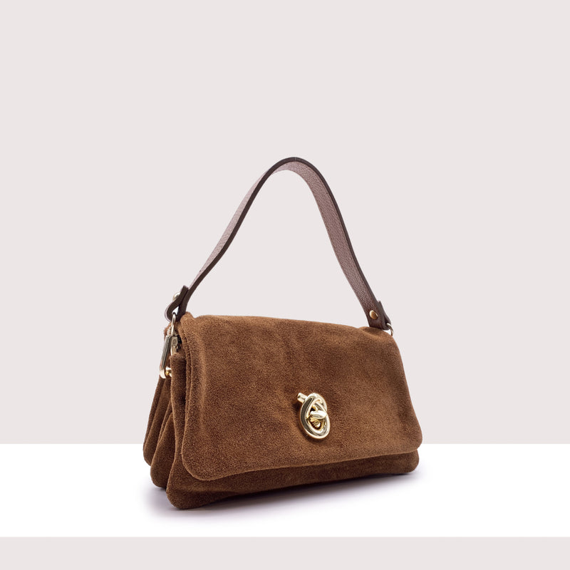 DILI - Mini bag in vero camoscio e pelle