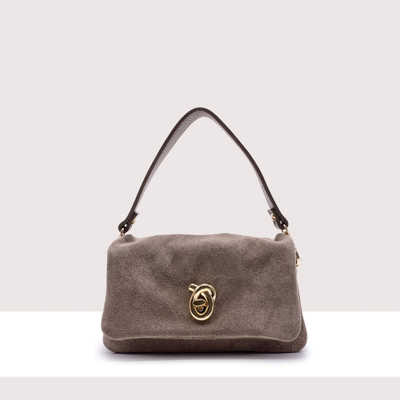 DILI - Mini bag in vero camoscio e pelle