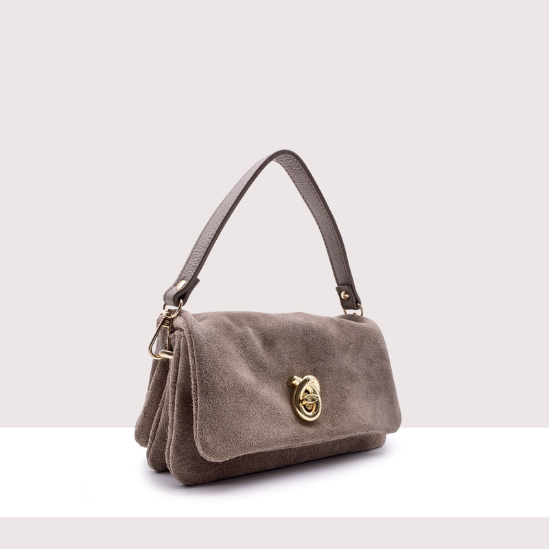 DILI - Mini bag in vero camoscio e pelle